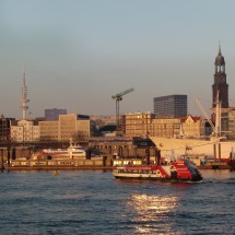Hamburg in the sunset - Bye bye Germany